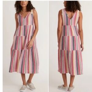 Marine Layer Corinne Maxi
Dress in Multi Stripe Size Small Gauze‎